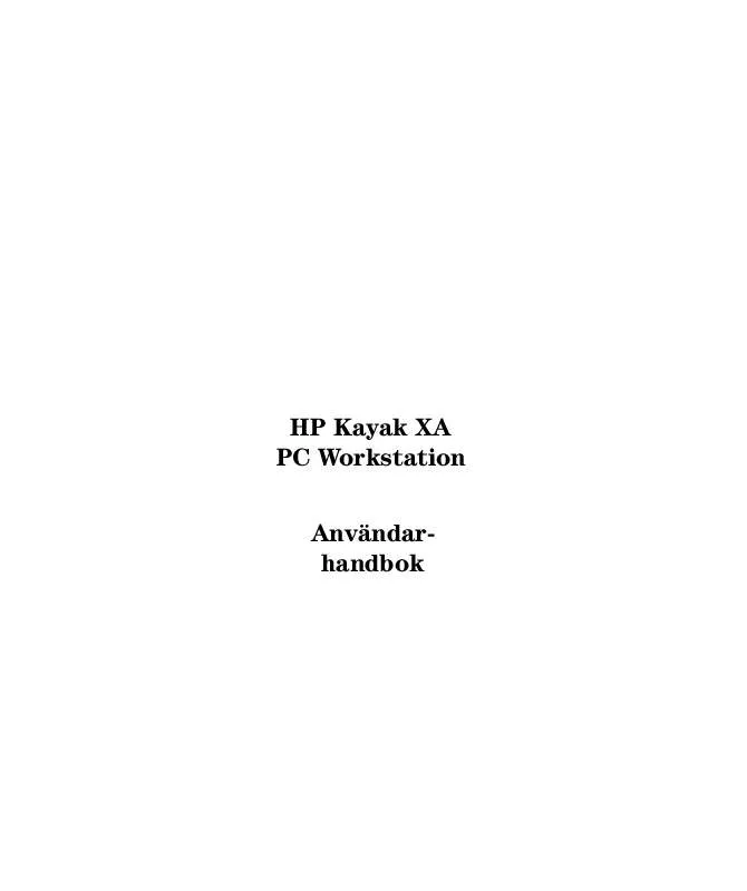 Mode d'emploi HP KAYAK XA