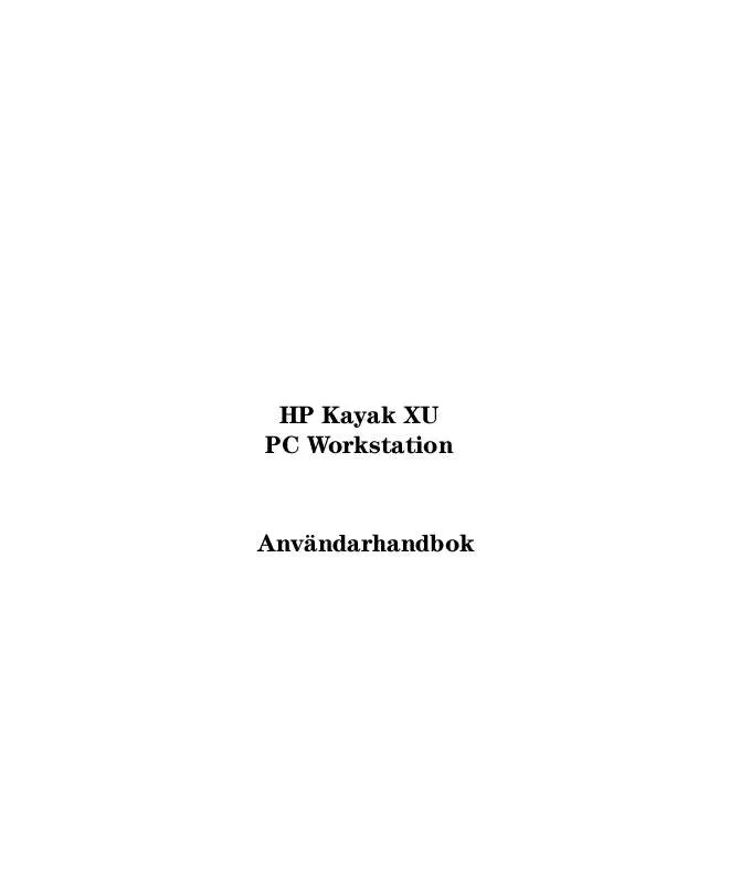 Mode d'emploi HP KAYAK XU