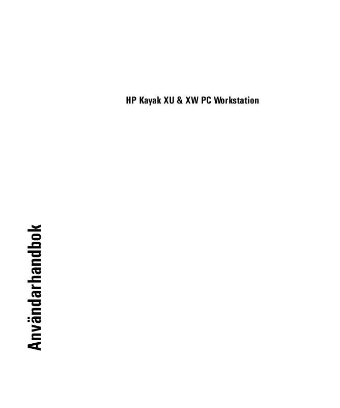 Mode d'emploi HP KAYAK XW 04XX