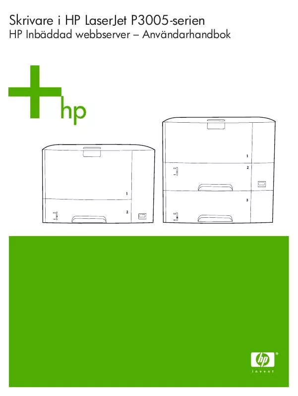 Mode d'emploi HP LASERJET P3005