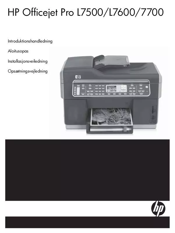 Mode d'emploi HP OFFICEJET PRO L7780