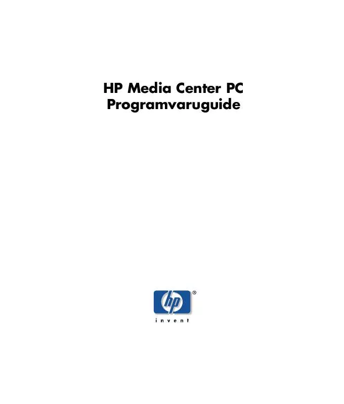 Mode d'emploi HP PAVILION MEDIA CENTER M7300