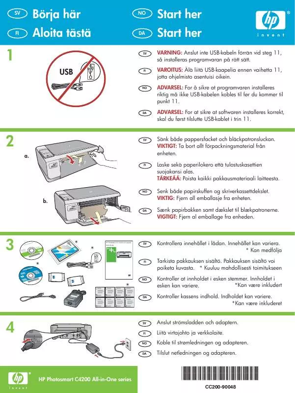 Mode d'emploi HP PHOTOSMART C4200 ALL-IN-ONE