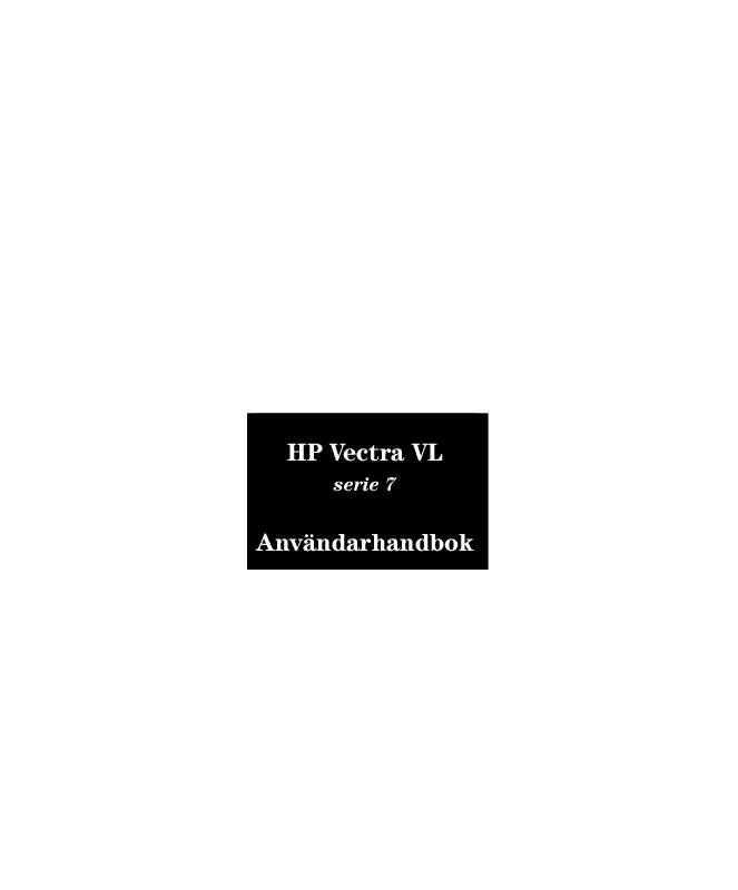 Mode d'emploi HP VECTRA VL 6/XXX 7