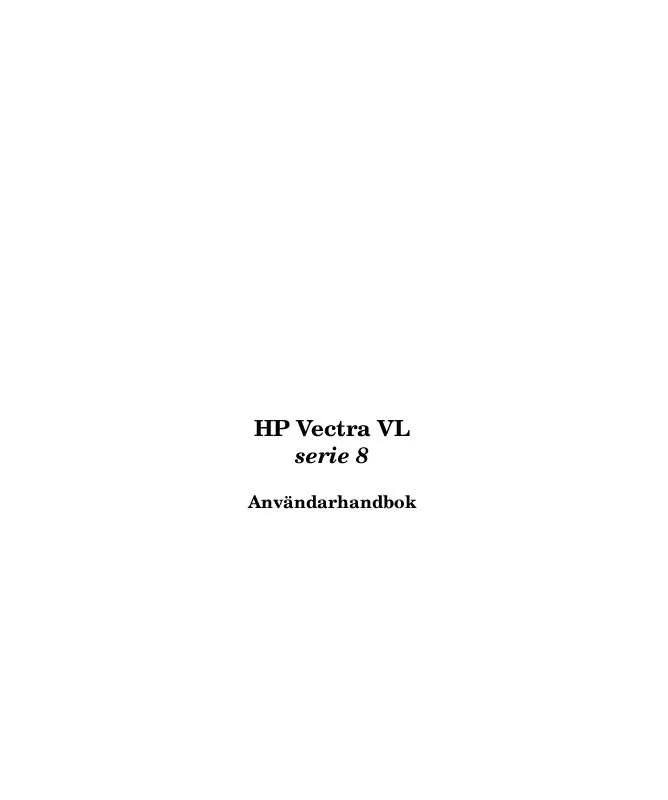 Mode d'emploi HP VECTRA VL 6/XXX 8