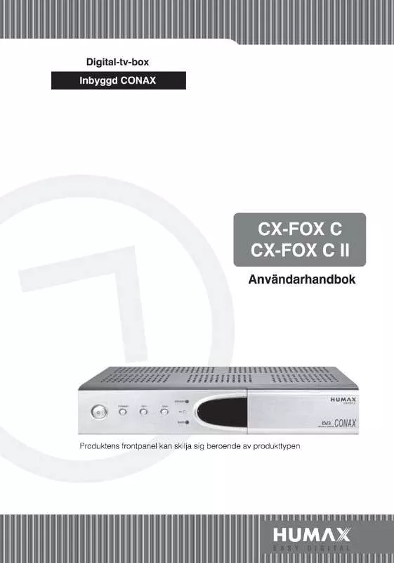 Mode d'emploi HUMAX CX-FOX C II