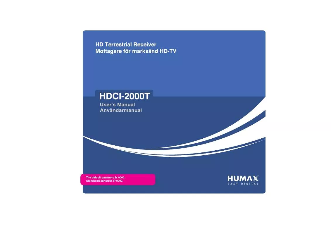 Mode d'emploi HUMAX HDCI-2000T COMPACT