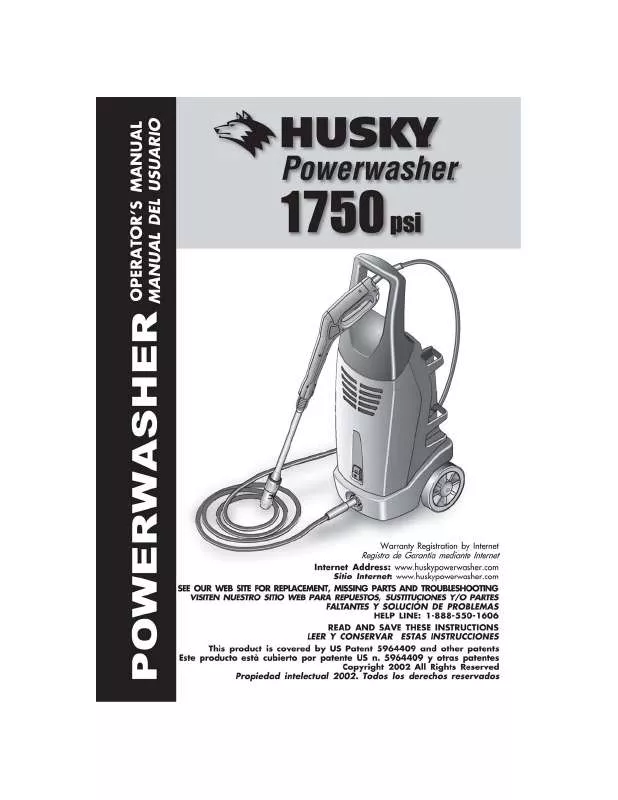 Mode d'emploi HUSKY 1750 PSI