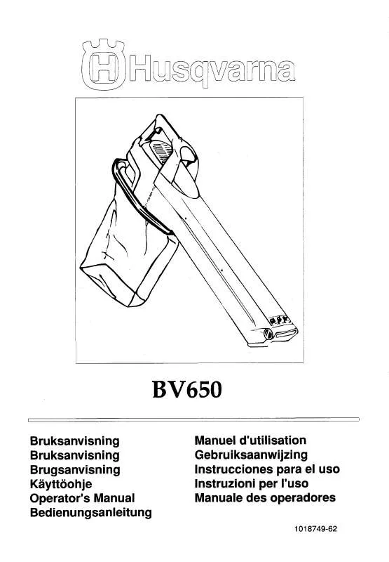 Mode d'emploi HUSQVARNA BV650