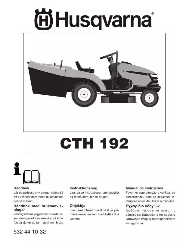 Mode d'emploi HUSQVARNA CTH192