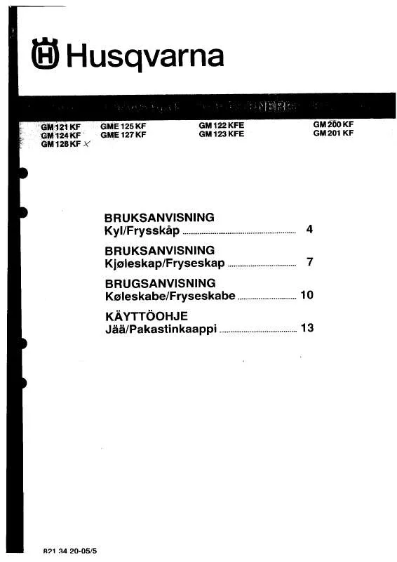 Mode d'emploi HUSQVARNA GM128KF