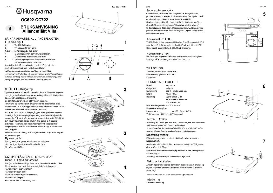 Mode d'emploi HUSQVARNA QC622