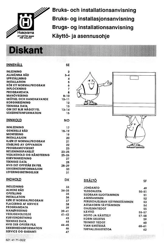 Mode d'emploi HUSQVARNA QD50I