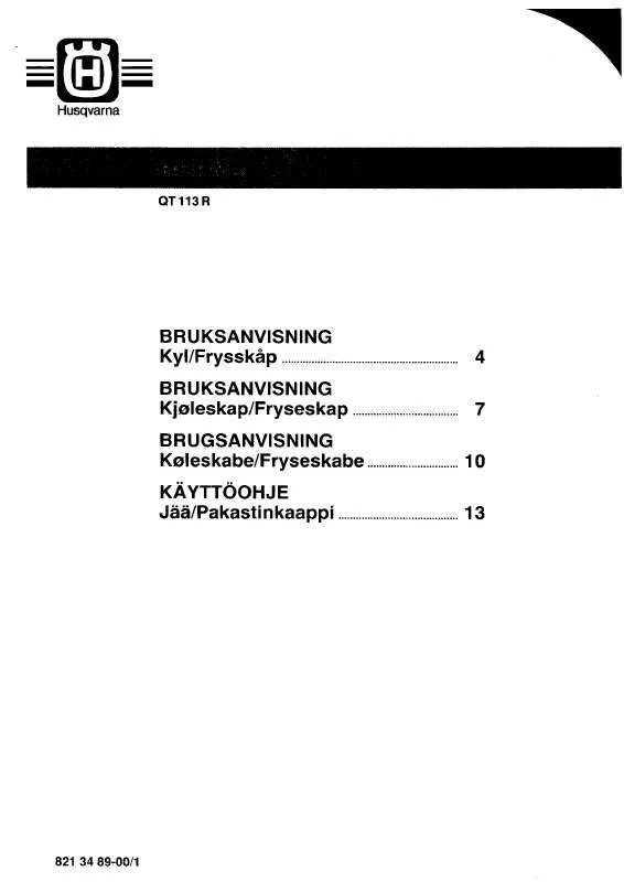 Mode d'emploi HUSQVARNA QT113R