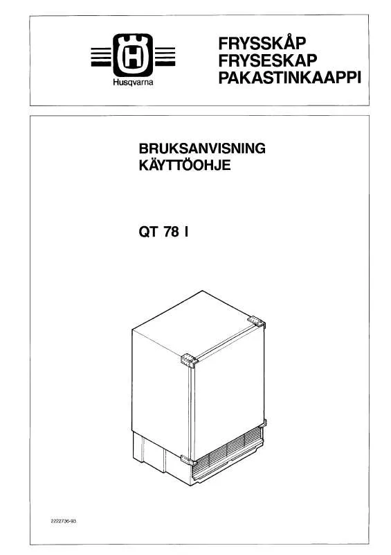 Mode d'emploi HUSQVARNA QT78I