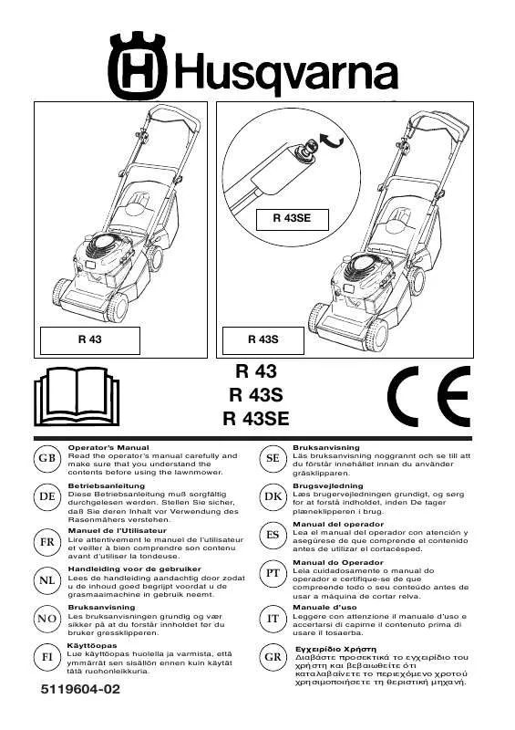 Mode d'emploi HUSQVARNA R43SE