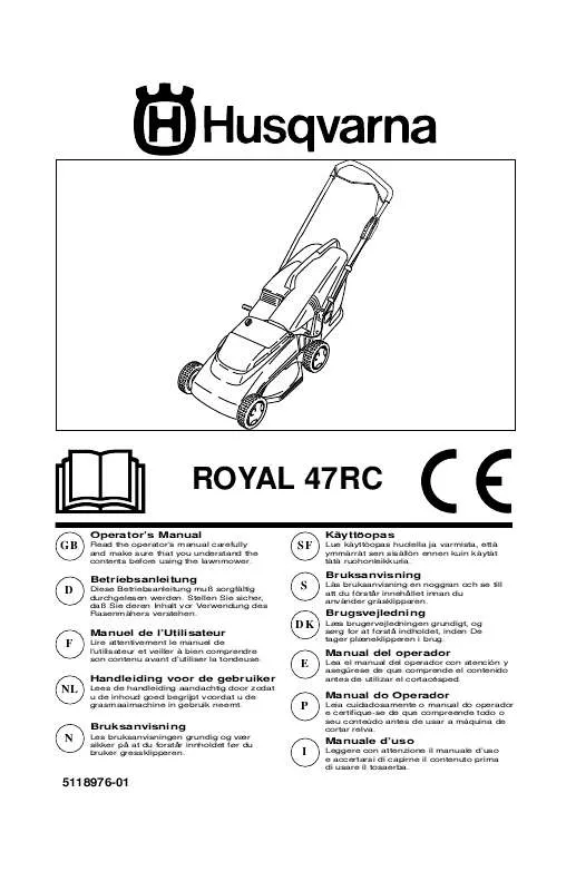 Mode d'emploi HUSQVARNA ROYAL 47 RC