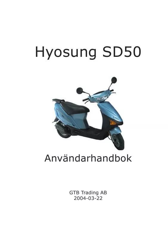 Mode d'emploi HYOSUNG SD 50