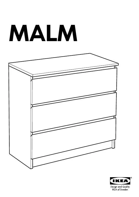 Mode d'emploi IKEA MALM BYRÅ 3 LÅDOR 80X78 CM