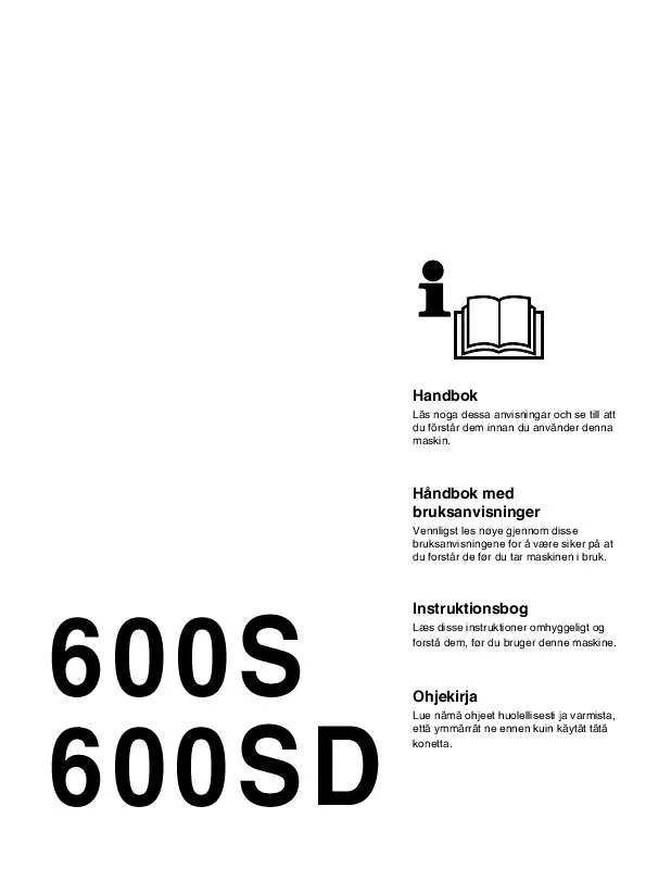 Mode d'emploi JONSERED 600 SD