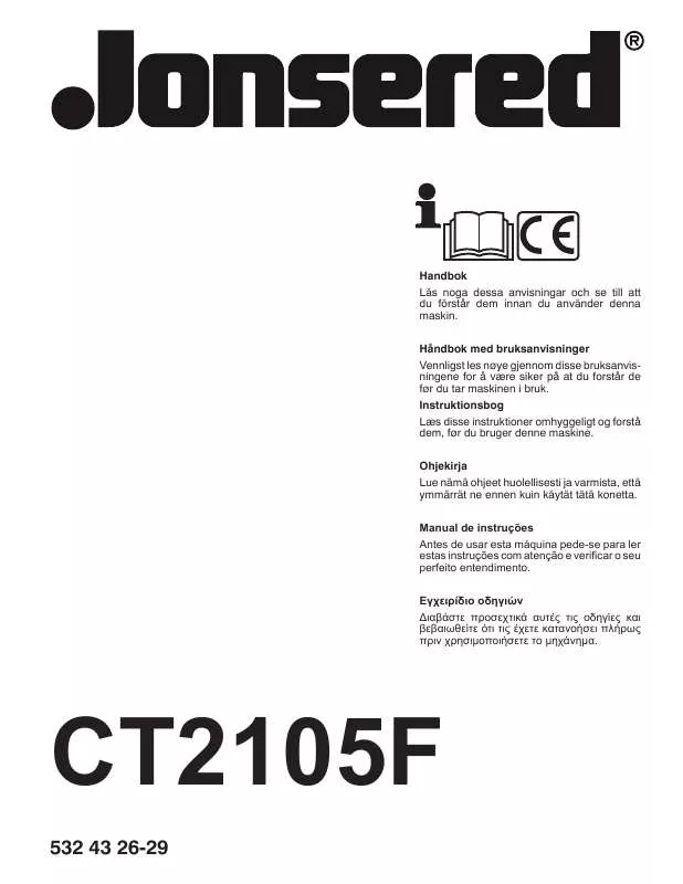 Mode d'emploi JONSERED CT 2105 F