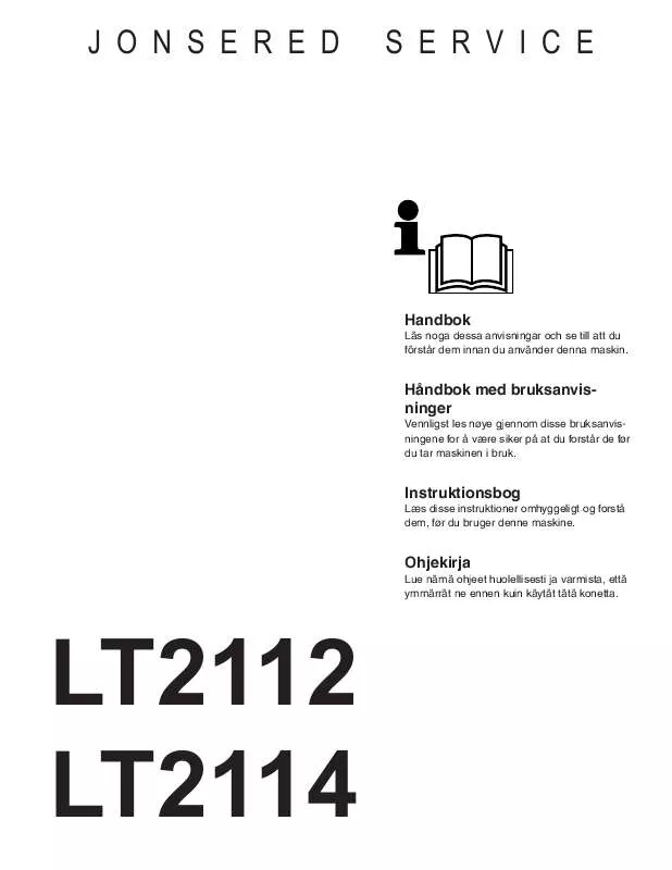 Mode d'emploi JONSERED LT 2114