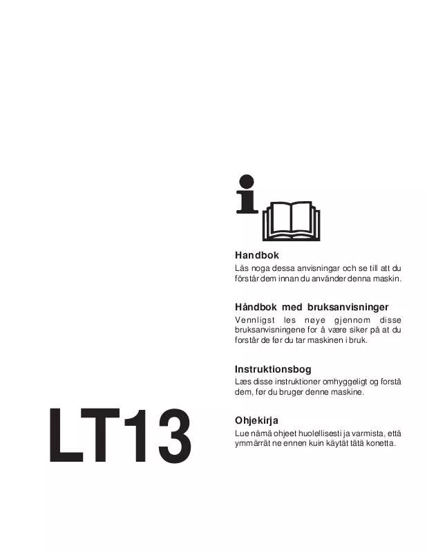 Mode d'emploi JONSERED LT 13