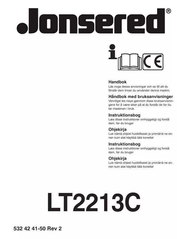 Mode d'emploi JONSERED LT 2213 C