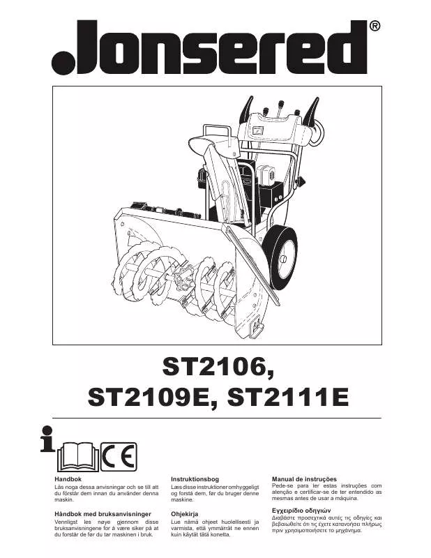 Mode d'emploi JONSERED ST 2106