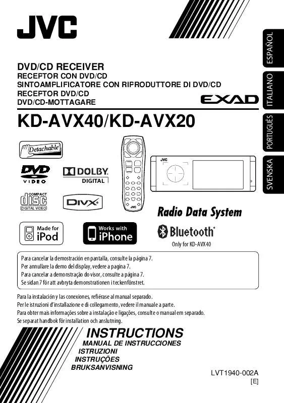 Mode d'emploi JVC KD-AVX20