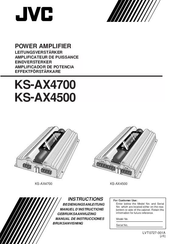 Mode d'emploi JVC KS-AX4500