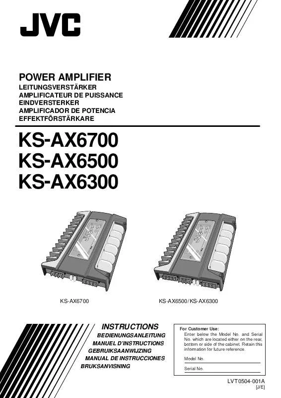 Mode d'emploi JVC KS-AX6300