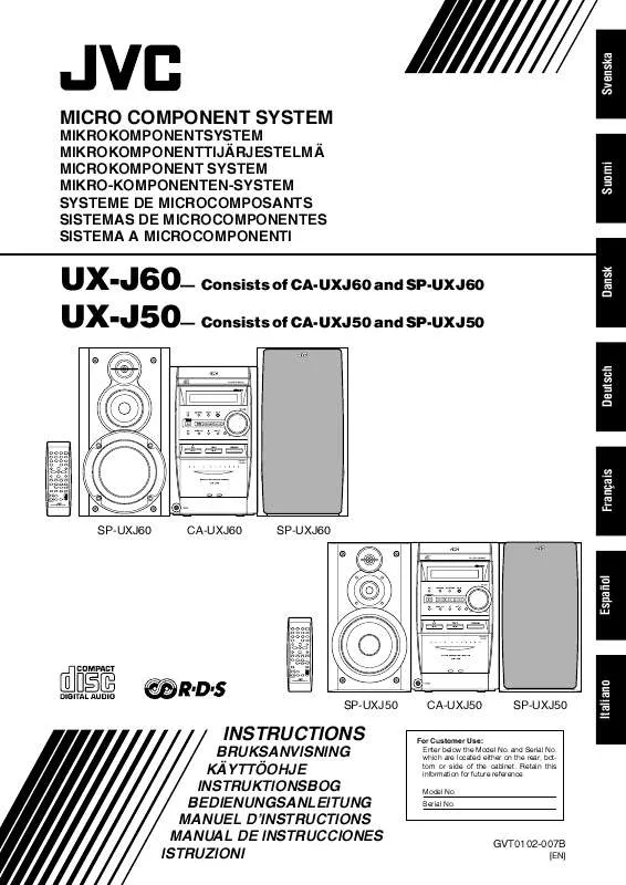 Mode d'emploi JVC UX-J50