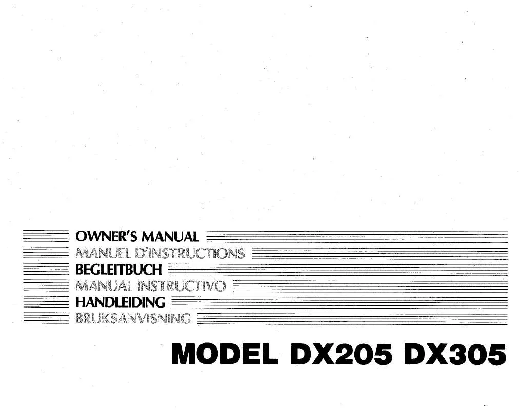 Mode d'emploi KAWAI DX205