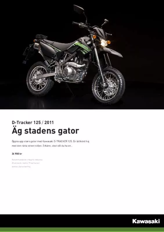 Mode d'emploi KAWASAKI D-TRACKER 125