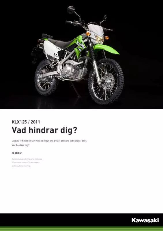 Mode d'emploi KAWASAKI KLX 125