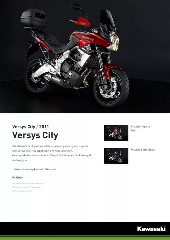 Mode d'emploi KAWASAKI VERSYS CITY