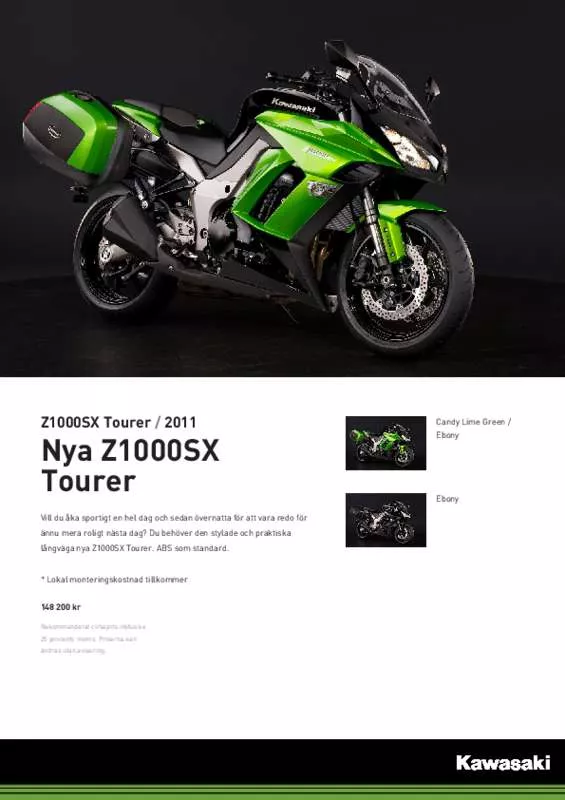 Mode d'emploi KAWASAKI Z1000SX TOURER