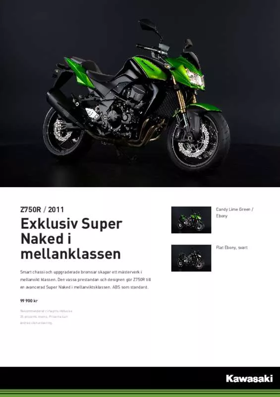 Mode d'emploi KAWASAKI Z750R