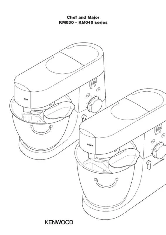 Mode d'emploi KENWOOD CHEF TITANIUM KMC031