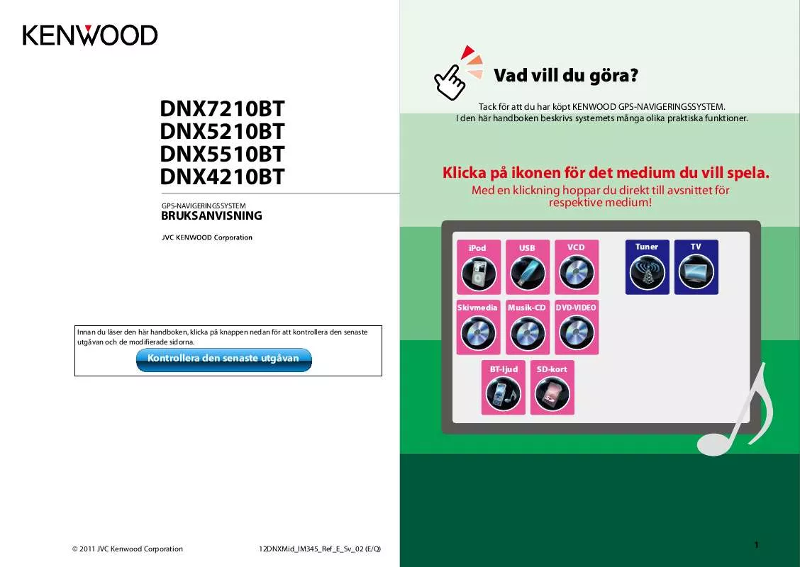 Mode d'emploi KENWOOD DNX4210BT