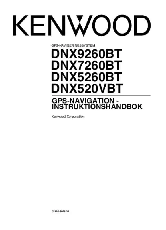 Mode d'emploi KENWOOD DNX7260BT