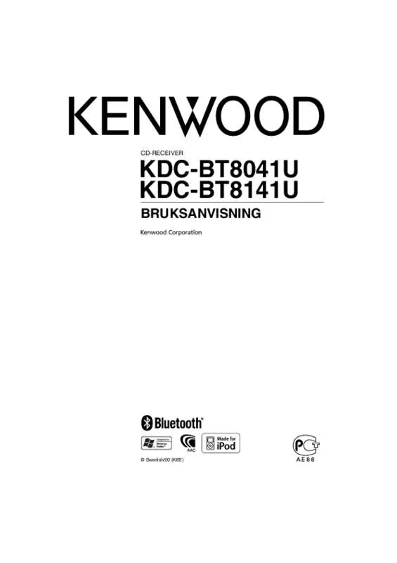 Mode d'emploi KENWOOD KDC-BT8041U