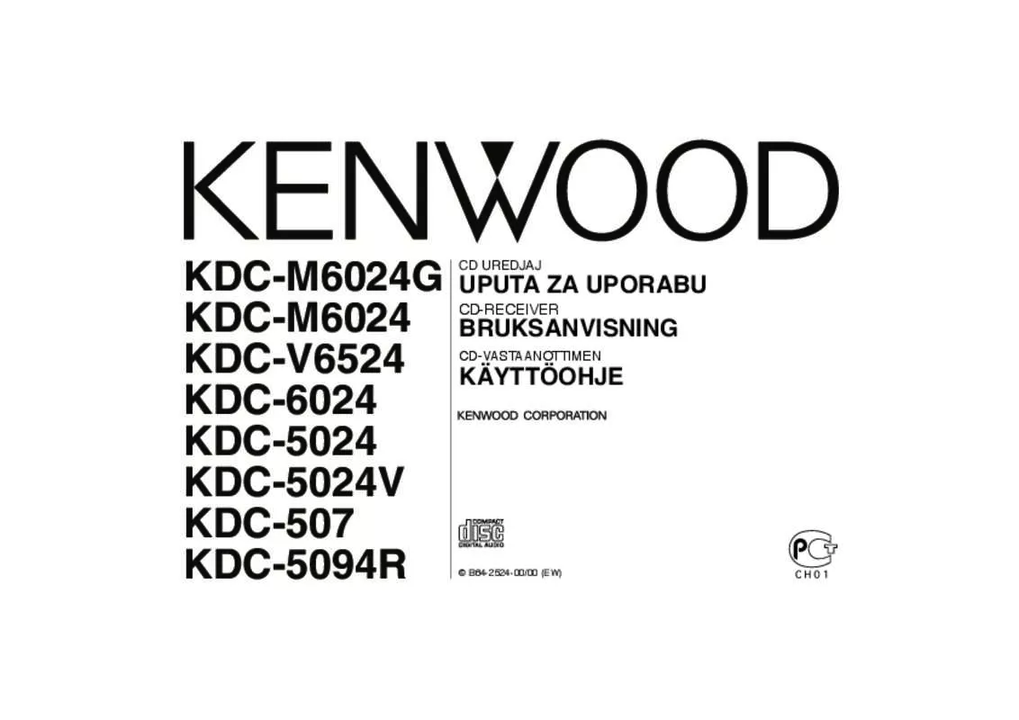 Mode d'emploi KENWOOD KDC-M6024