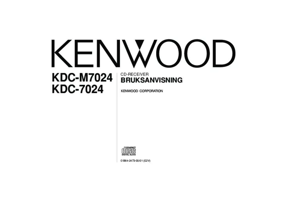 Mode d'emploi KENWOOD KDC-M7024