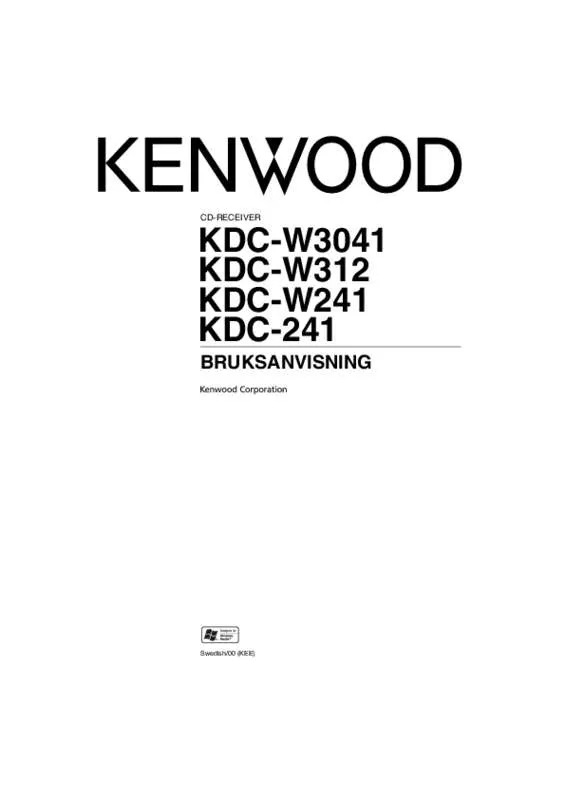 Mode d'emploi KENWOOD KDC-W312