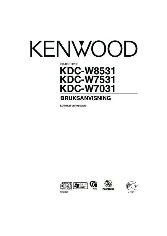 Mode d'emploi KENWOOD KDC-W8531