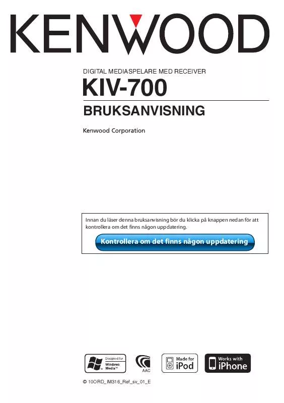 Mode d'emploi KENWOOD KIV-700