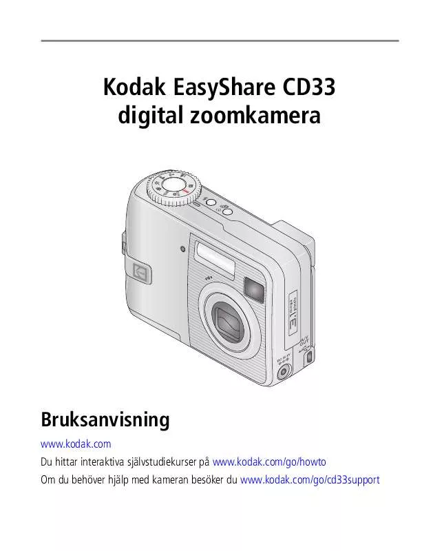 Mode d'emploi KODAK EASYSHARE CD33