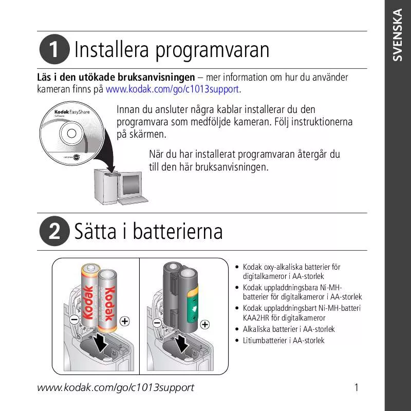 Mode d'emploi KODAK EASYSHARE C1013